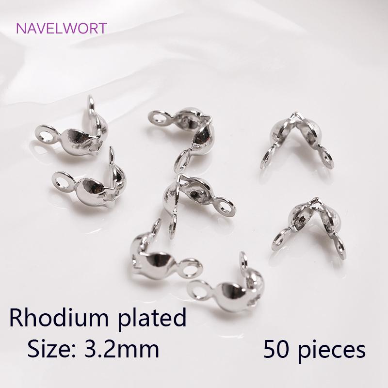 18K Gold Plated Lobster Clasps Spring Clasps End Tip Covers Crimp Beads Covers Wire Protectors DIY Jewelry Making Accessories