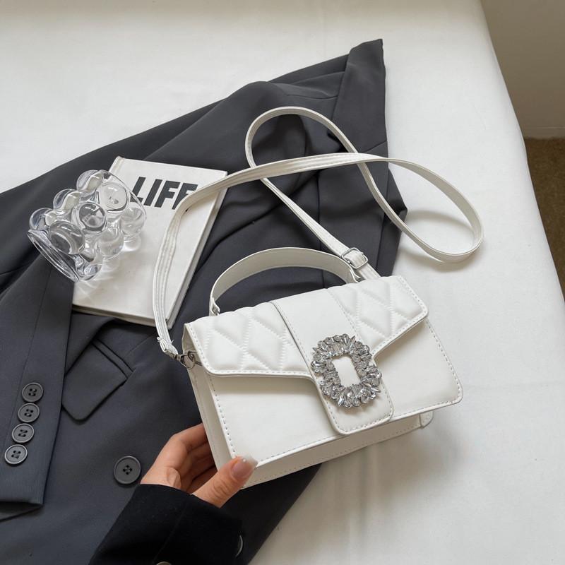 Stylish Vintage Small Handbag For Women 2024 Fashion Trendy Pu Leather Shoulder Bag With Stitching Elements Perfect For Summer