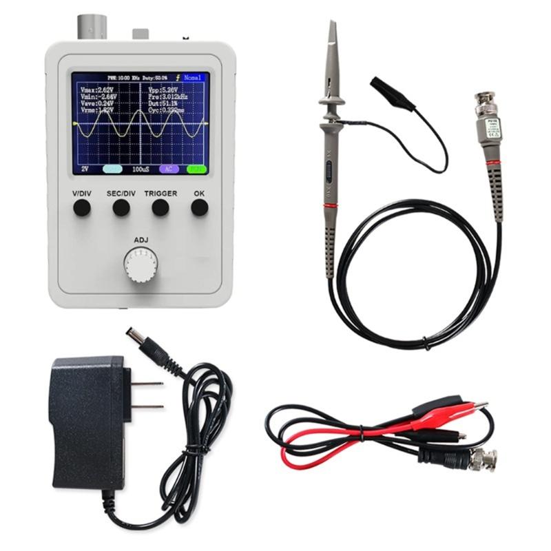 

Handheld Digital Storage Oscilloscope Tool, 2.4In Color Display, with BNC Clip Cable Probes for Circuit Testing Training 1