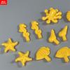 MOC Tijolos Oceano Pequeno Animal Concha molusco cavalos-marinhos Cena Marítima Modelo Blocos de Construção Educativos Brinquedo de Plástico Para Crianças