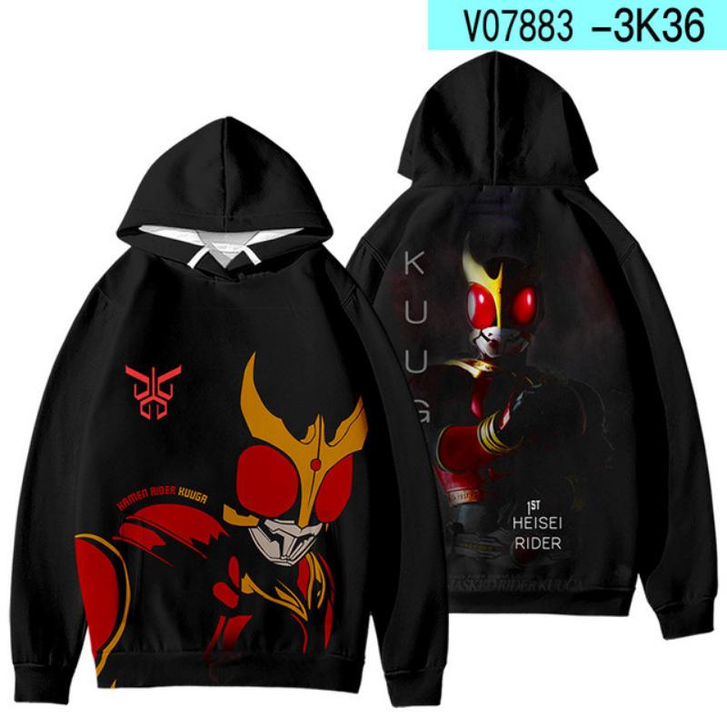 

2025 Новый Камен Райдер 3D-печать Мужские/Женские Осенне-Зимние Аниме Толстовки Свитшот Толстовка с Длинным Рукавом Харадзюку Мультяшные Топы M