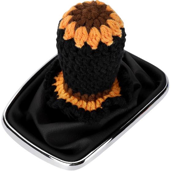 Crochet Shift Knob Cover, Universal Cute Handmade Strawberry Boho Car Accessories for Women, Car Shift Boots Knobs Cover Automotive Interior Fits Car