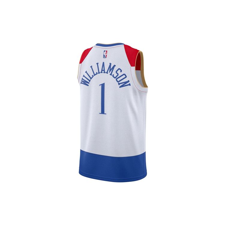 Nike NBA New Orleans Pelicans Zion Williamson No. 1 Moisture-Wicking Basketball Jersey, Swingman Edition, 2020-2021 Season Men Jersey White CN1747-105
