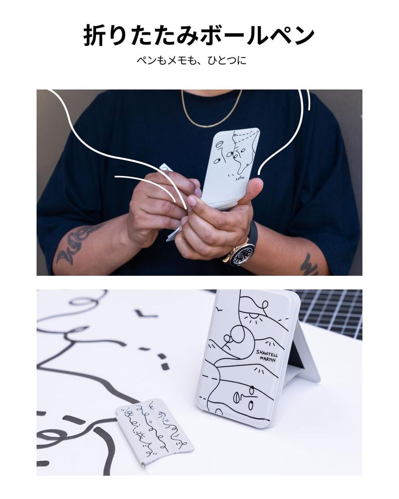 MOFT Direct Inspiration Note Mini Planner Mini Notebook MagSafe Compatible iPhone Series Folding Ballpoint Pen Compatible with All Models Lightweight