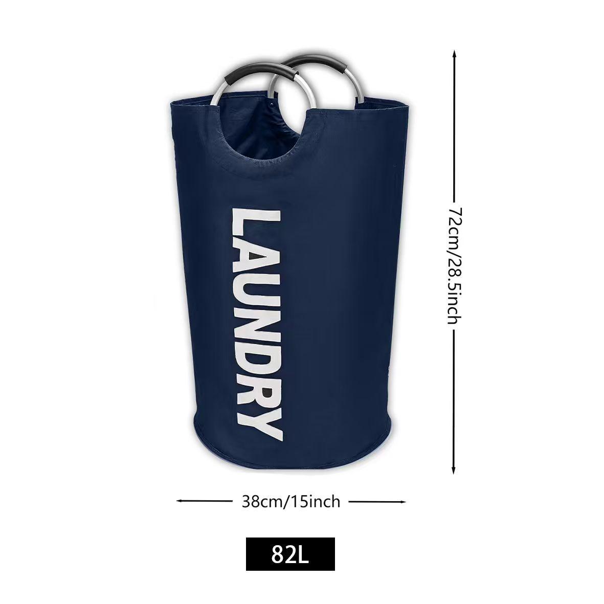 Waterproof Large Oxford Cloth Foldable Laundry Basket with Aluminum Handle