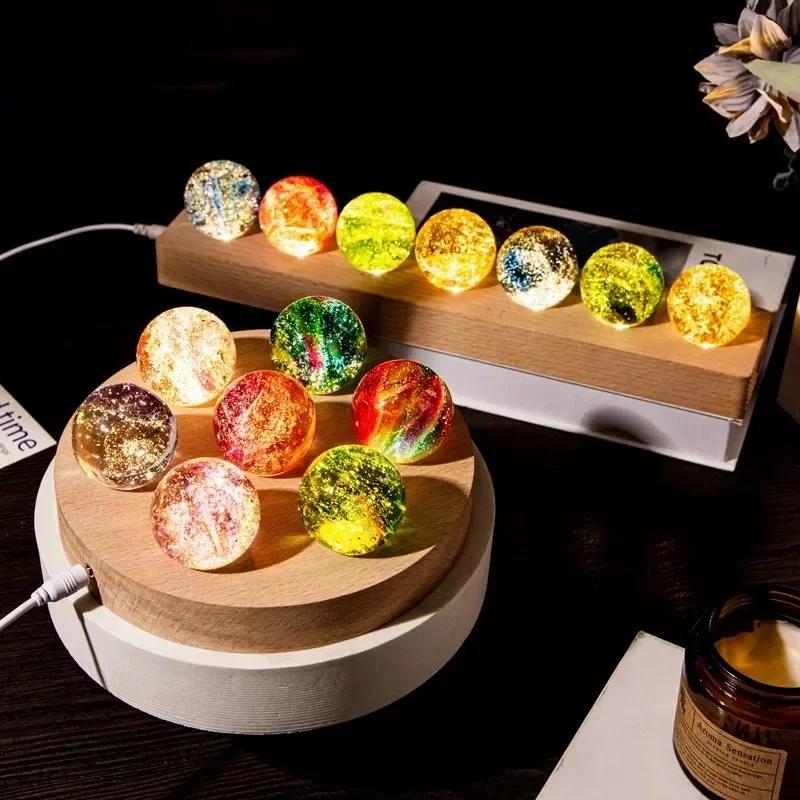Fantasy Bunter Glassternball Leuchtender Planet Astronomie Planeten Kugel Fantastischer Stil Heimdekoration Kosmisches Modell Kindergeschenk