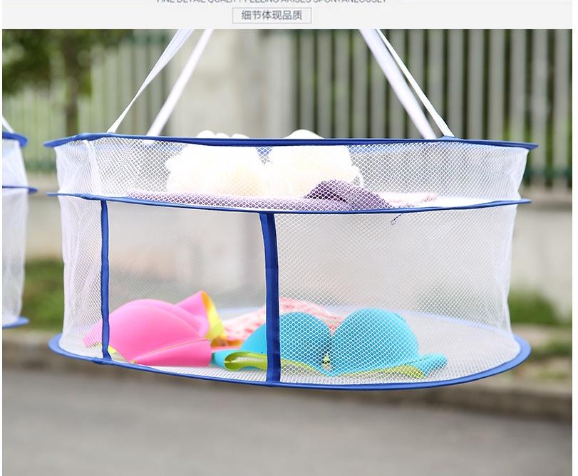 Detachable Double-layer Clothes Basket Tiled Drying Underwear Socks Net Bag Clothes Basket Clothes Drying Net