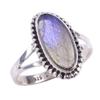 Natural Labradorite Gemstone Handmade 925 Solid Sterling Silver Ring Size 8 S9c80