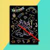 1Book Magic Rainbow Color Cartoon Scratching Paper 9PCS/Set DIY Scratch Graffiti Card Kit School Rewards Gift Party Souvenir ZYF