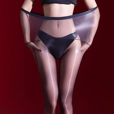 Extra-large Bright-colored Sexy Stockings Transparent Seamless Long Women's Ultra-thin Pantyhose with a Faux Shiny Finish