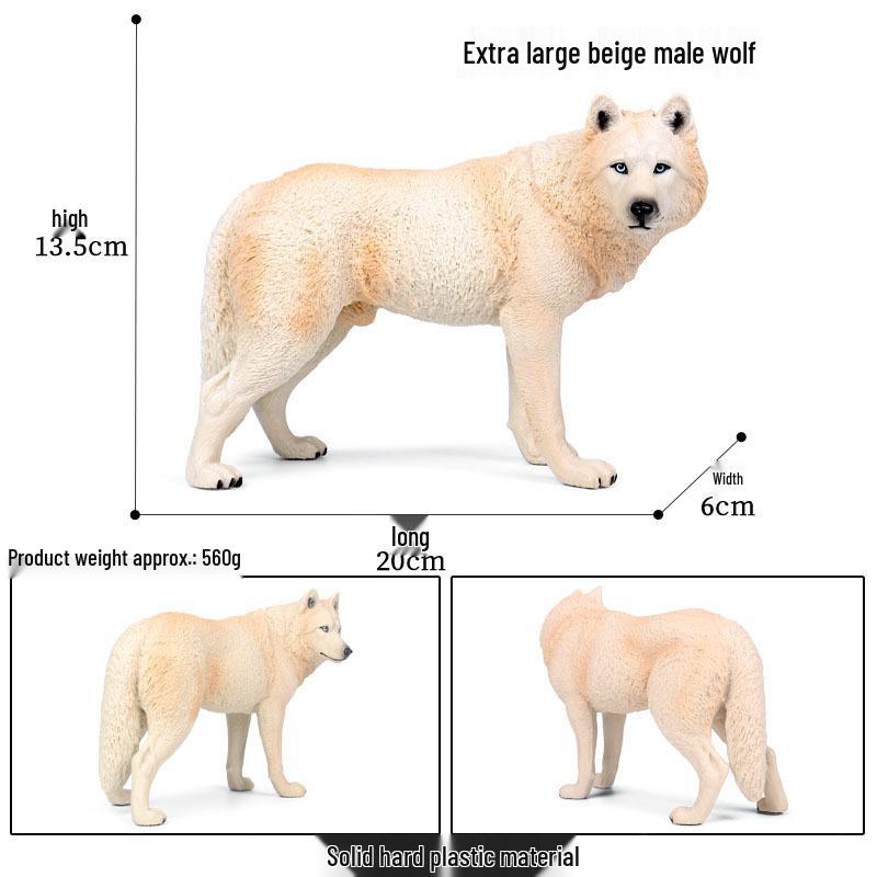 Heart-Shaped Children's Cognitive Toy: Roaring Tibetan Wolf Model Ornament