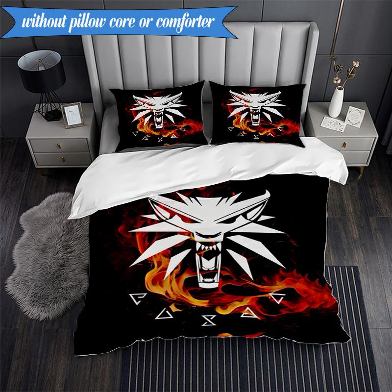 wizard dragon 3pcs K-pop music group Bedding set,Ideal for Bedroom, Dormitory,Including Duvet Cover And 2pcs Pillowcases,Fan gifts