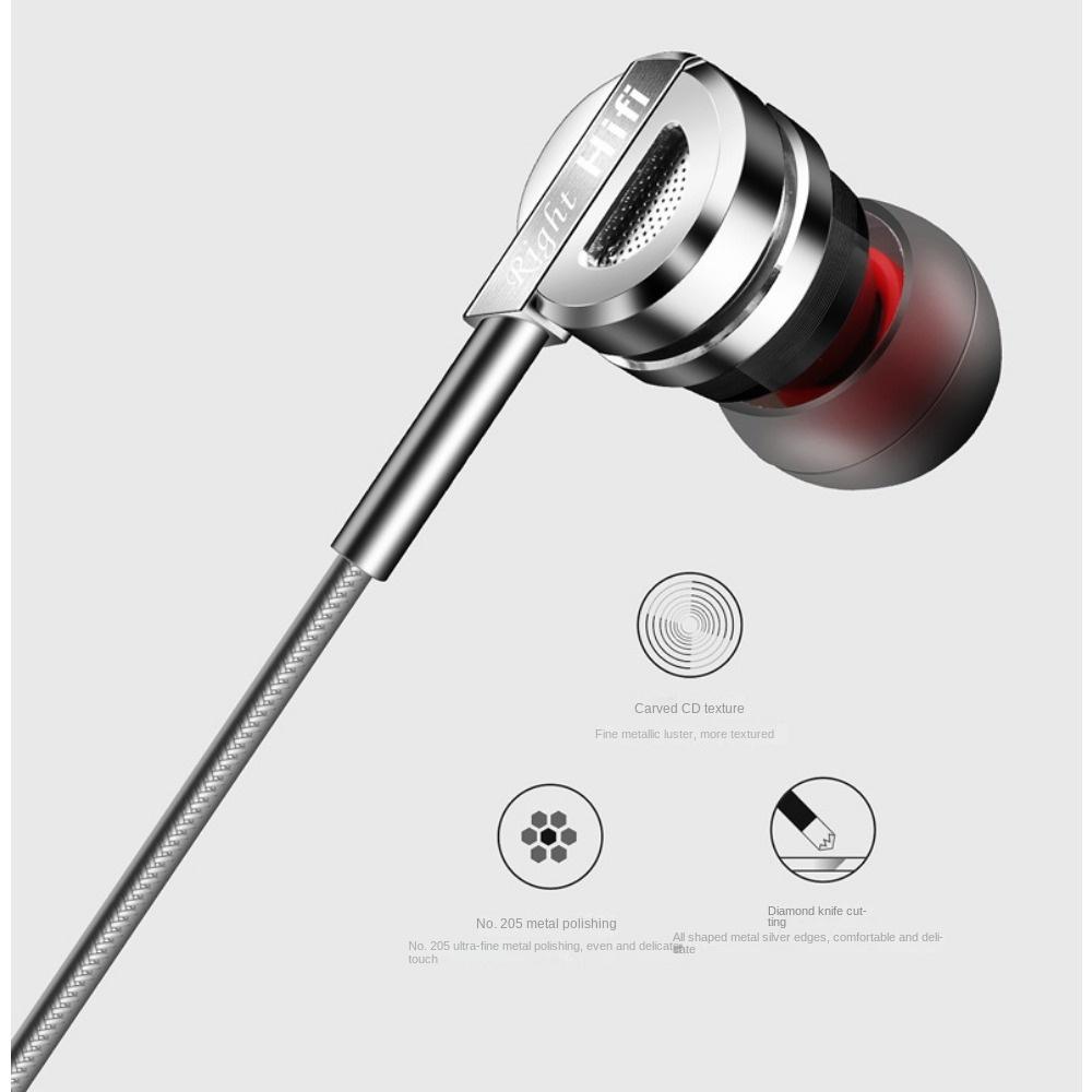 QKZ DM9 Metal Mobile Phone Headset Super Beautiful Sound Effect Heavy Bass Headset