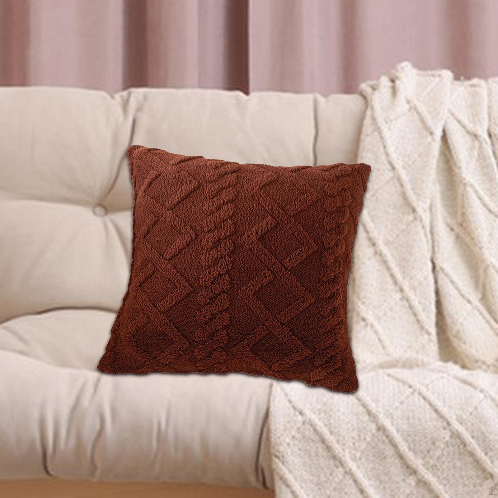 

Cushion Cover Pillowcase 43cmx43cm Compact Washable Elegant Bedding Throw Pillow Pillowslip коричневый