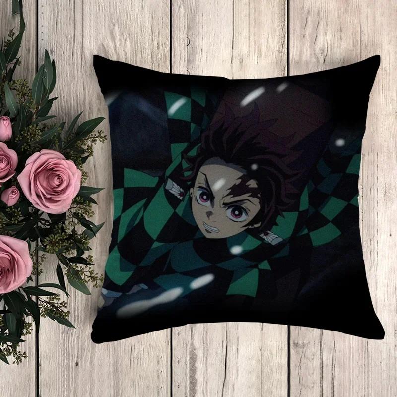 Kissen Demon Slayer Dekorative Kissenhülle Kissenbezug x Kissenbezüge Herbstdeko Sofakissen Bezüge für Bettkissen