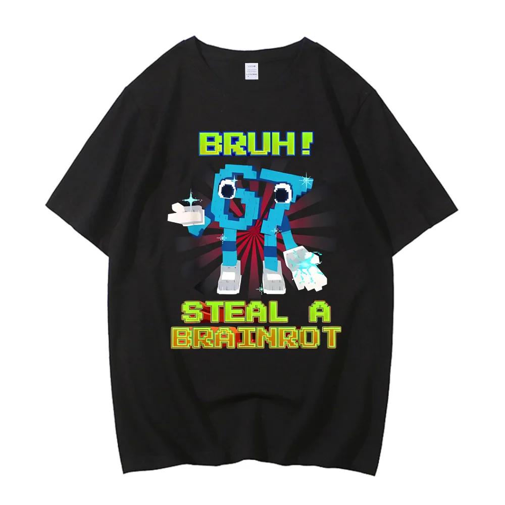 Högkvalitativ Bomull 67 Sex Sju Rolig Italiensk Hjärnröta Pojkar Mode Spel Meme T-shirt Spelare Gen Alfa Slang Uttryck T-shirt Toppar