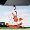 Car Ornaments Adorable Horse-shaped Car Mirror Pendant Horse Bag Charm for Trailer RV Truck Automotive Sedan Pickup Backpack