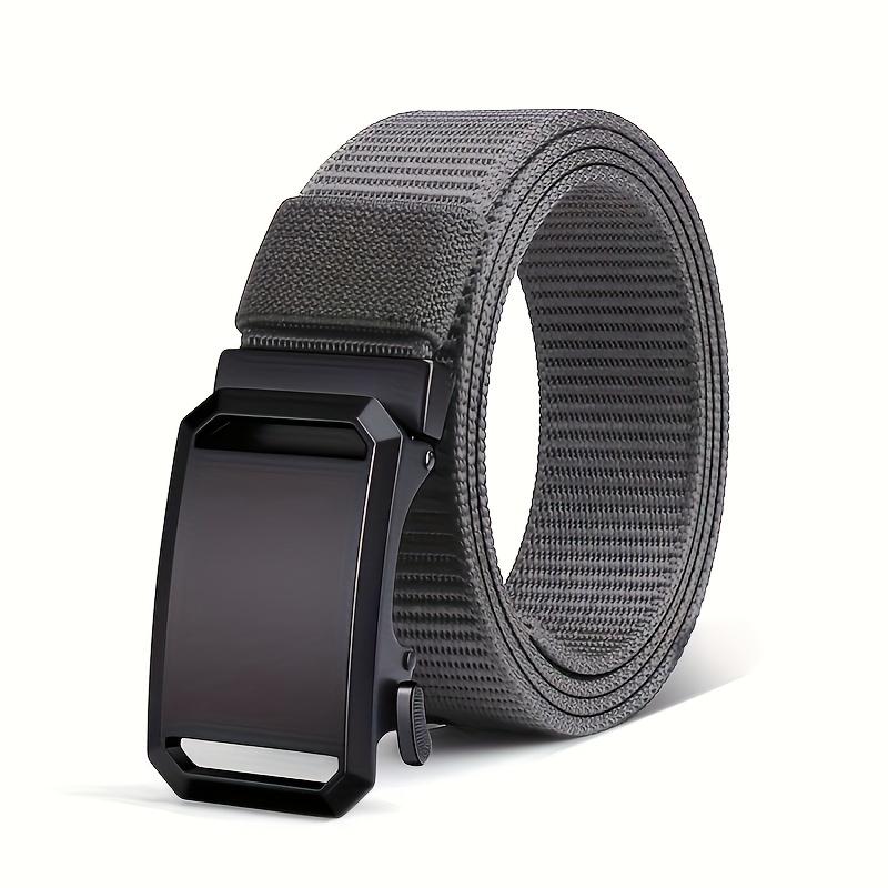 Men's Belt Premium Automatic Buckle Canvas Belt Durable Tactical Workwear for Men - Stylish Outdoor Pants Belt with Quick-Releas