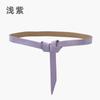 Ladies' New Leather Belt Casual Versatile Pure Cowhide Thin Waistband Knotted Waist With Dress, Suit Waist Cinching Outer Outfit