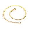 Schickes Damen Schlangenkette Halskette, Flache Fischgräten Glieder Choker, Edelstahl Metall Mehrschichtig Elegant Minimalistisch Halskette