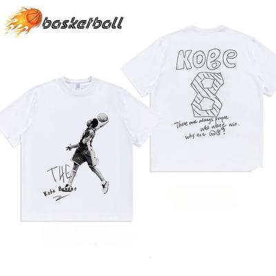 Summer Cotton T-shirts Streetwear Quality Basketball Kobe Bryant Graphics Printed Loose Oversized Tees Tops Men T Shirt Unisex