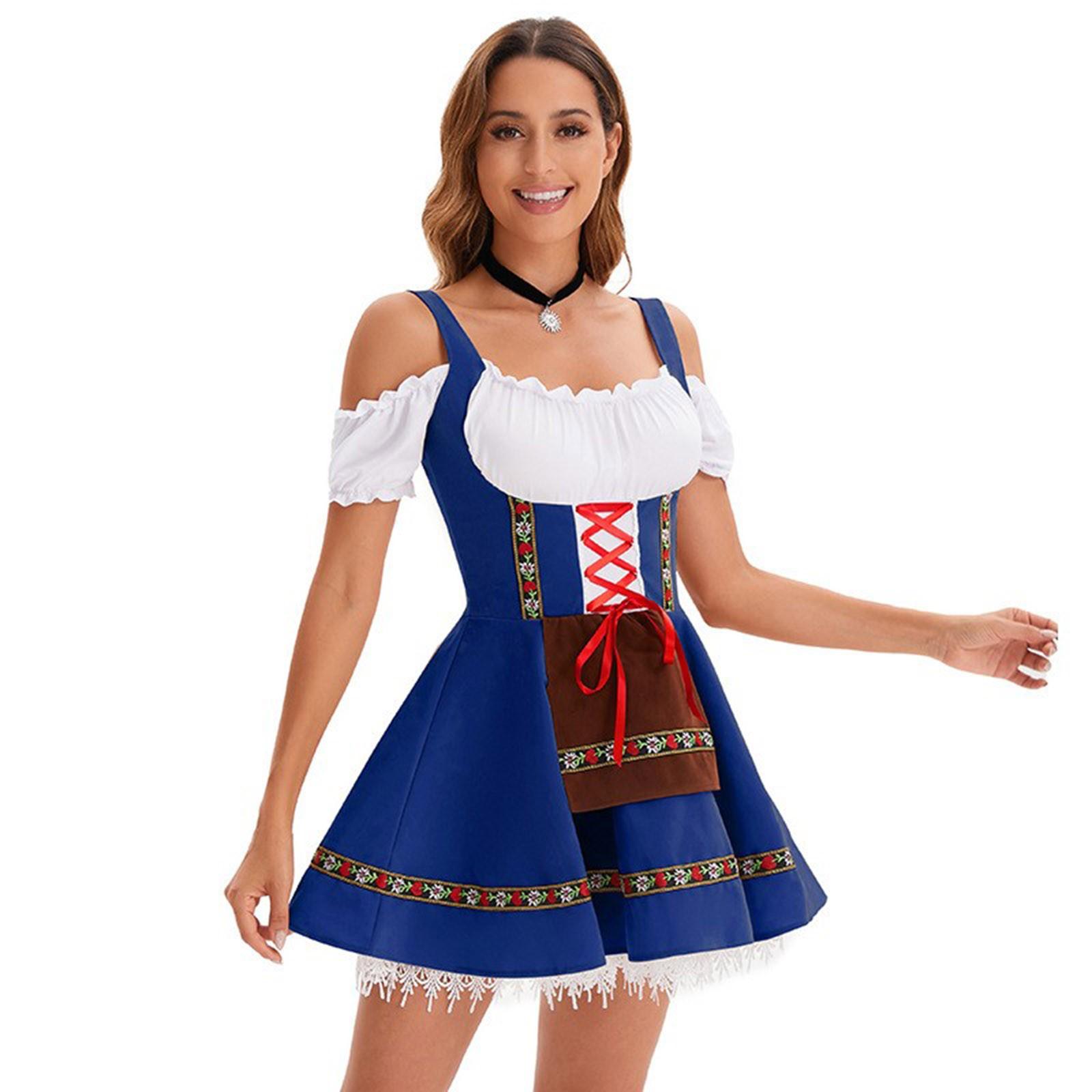 

Women s Oktoberfest Costume Performance Costume Work Skirt Costume XL синий