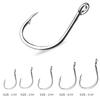 10pcs High Carbon Steel 1/0 2/0 3/0 4/0 5/0 Barbed Slow Jigging Hooks Saltwater Fishing Single Hook
