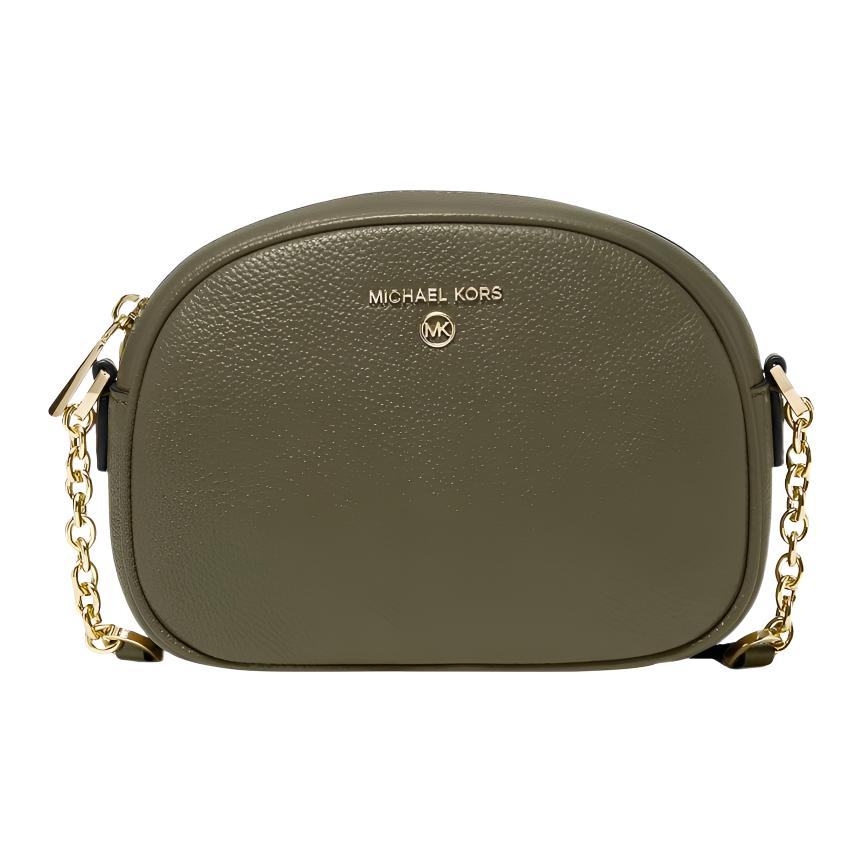 Michael Kors MK Jet Set Charm 19 Gold Letter Logo Pebbled Leather Shoulder Bag Women shoulder bag Olive-Green 32F2GT9C0L-OLIV Basic Set (Bag+Dust Bag)