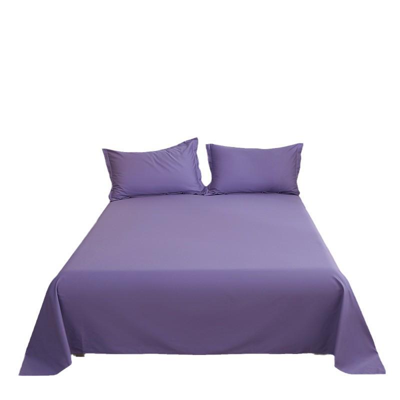 Nordic Minimalist Solid Color Cotton Bed Sheet and Duvet Cover Set (1.5m/1.8m) - Pure Cotton, 200x230 Cm