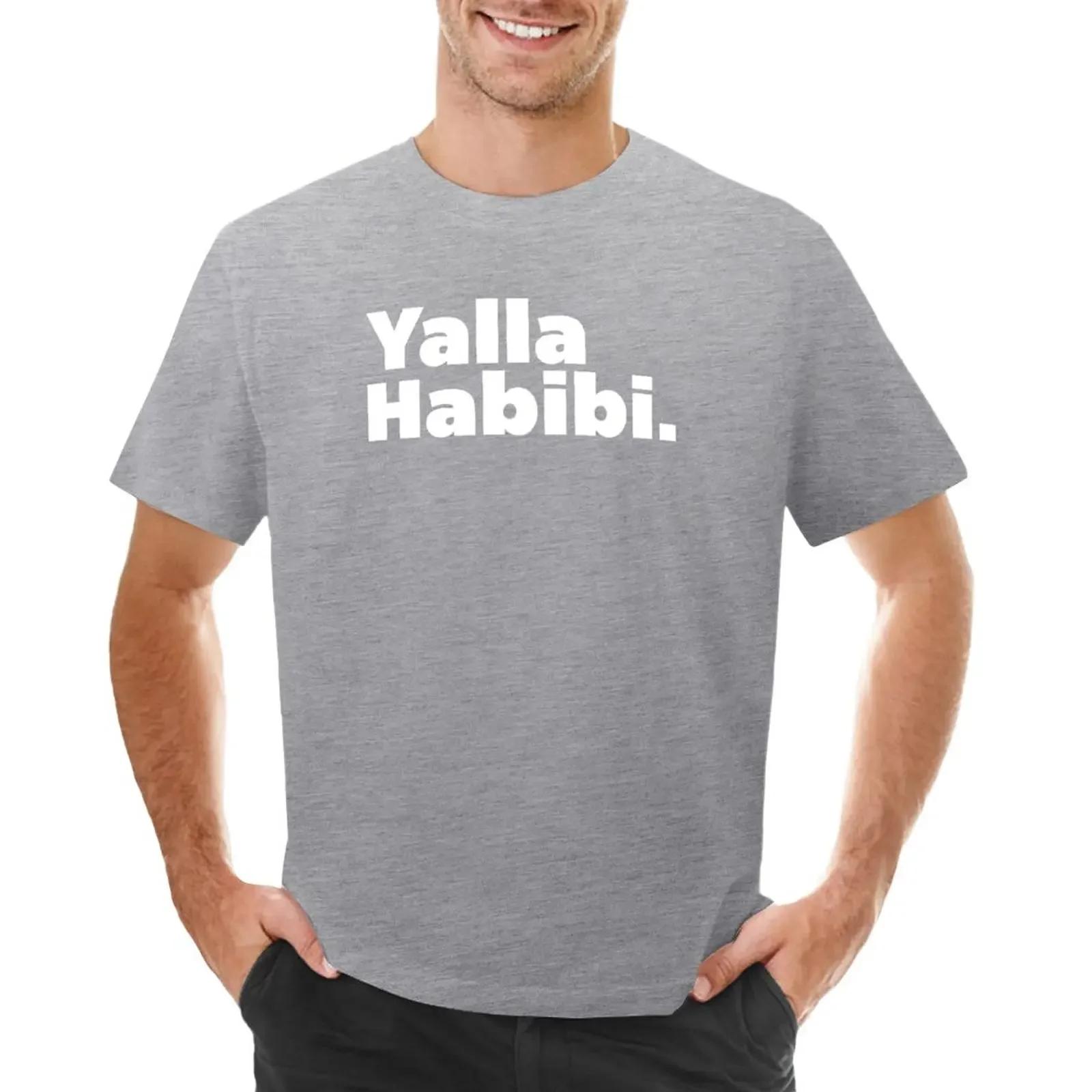 Yalla Habibi TShirt blacks hippie clothes korean fashion for a boy Tshirt men S