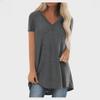 European and American Plus Size V-Neck Loose Casual Short Sleeve T-Shirt