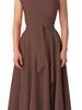 Summer Style Women's Sleeveless One-Shoulder Dress with Cinched Waist and Wide Hem