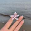 Double star moon collection~ starfish drip glaze ocean ring female unique beautiful exaggerated index finger ring niche seaside accessories