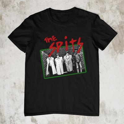 Vtg THE SPITS Band Tour Concert Cotton Black Full Size Unisex Shirt CM404