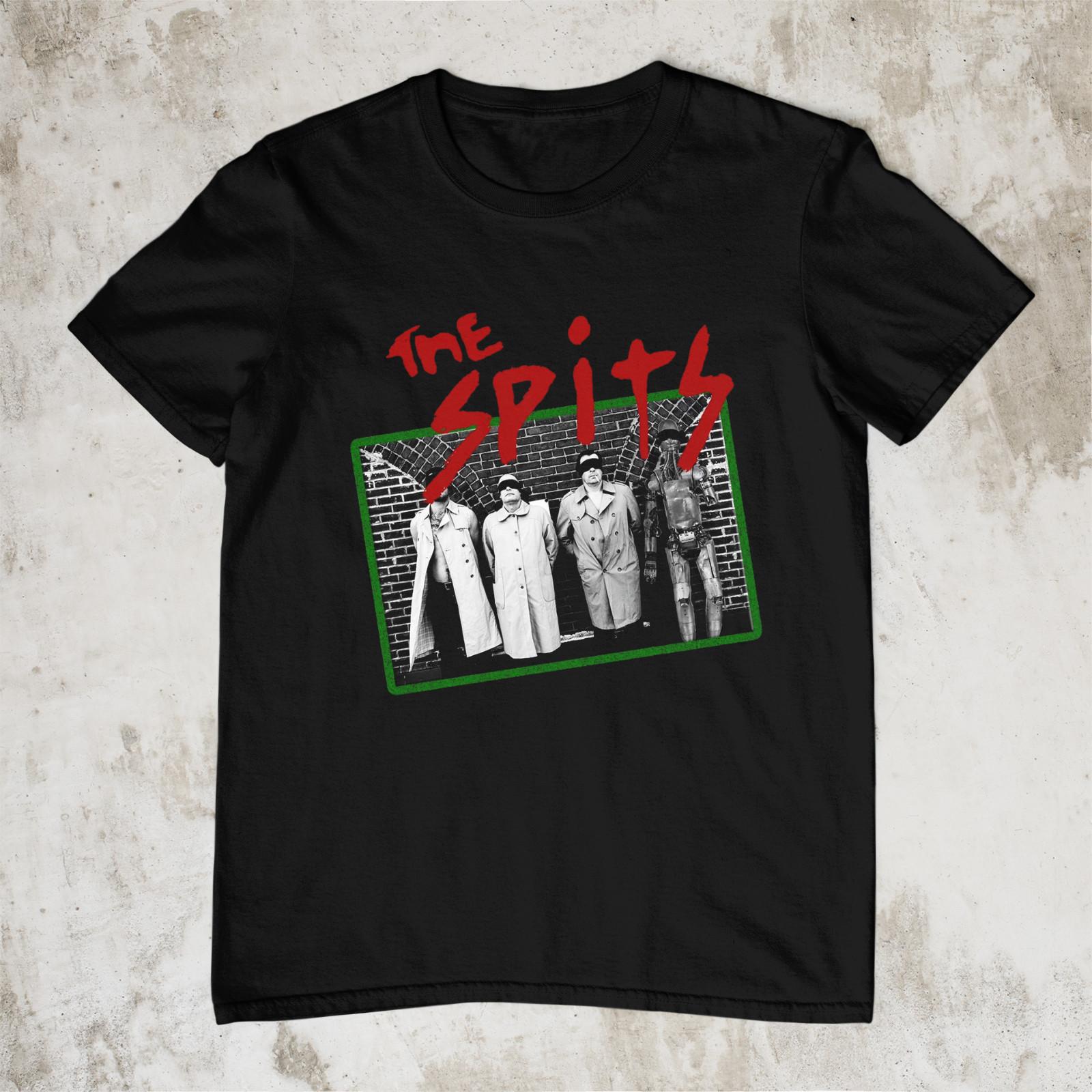 Vtg THE SPITS Band Tour Concert Cotton Black Full Size Unisex Shirt CM404 S