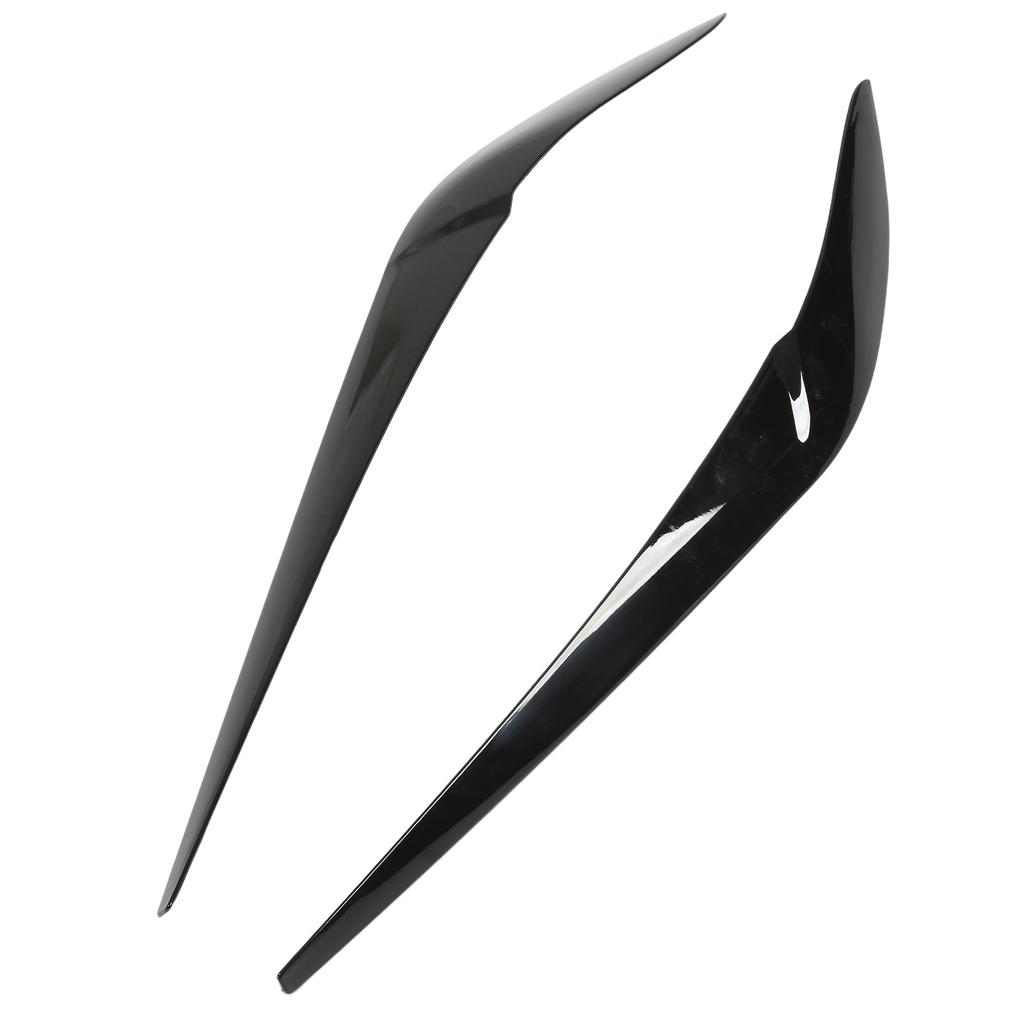 2pcs Headlight Eyebrow Gloss Black Left Right Decorative Replacement for X3 F25 X4 F26 2014‑2018