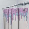 Purple dripping glitter waterproof shower curtain bathroom decor custom size printed fabric water resistant home accessories whi