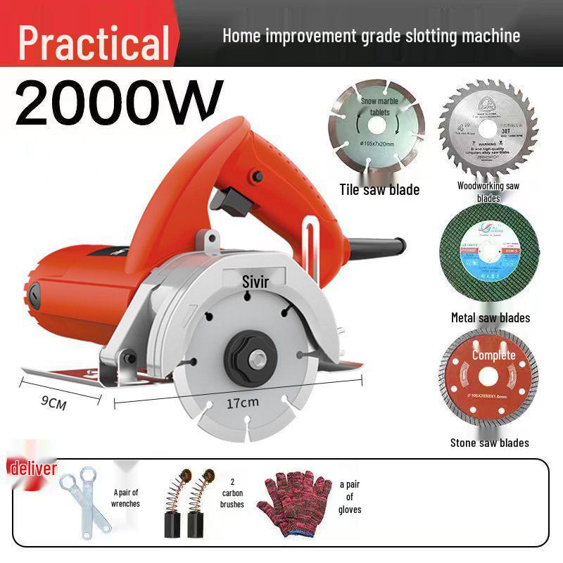 Compact Multifunction Chainsaw: High-Power Tile Groove & Wood/Marble Cutter