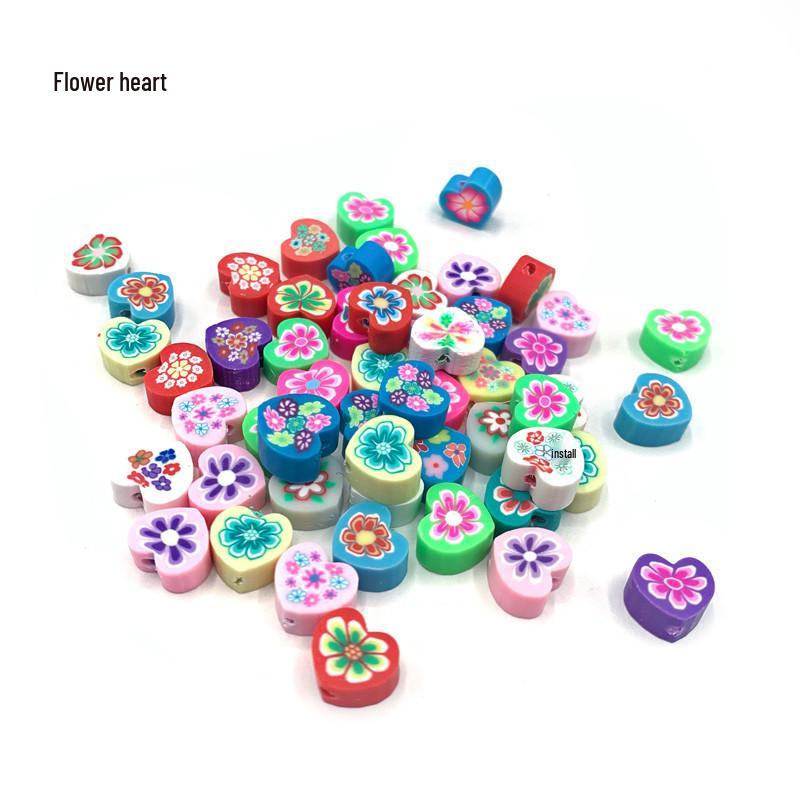 Colorful Fruit & Smiley Face Polymer Clay Beads Bracelet DIY Jewelry Accessories