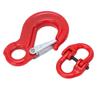 Slip Hook Eye Sling Heavy Duty 2T Bearing Trailer Lifting Chain Connector with 2 Ring Buckle