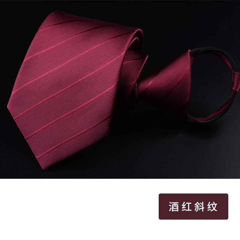 8Cm Pull Tie Dress Lazy Tie Men'S Clothing Accessories Striped Suit Business Tie