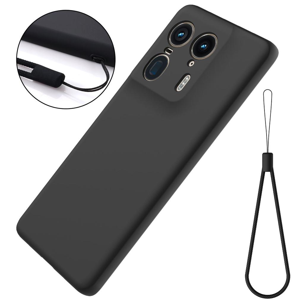 For Motorola Edge 50 Ultra 5G/Moto X50 Ultra 5G Case Liquid Silicone Shockproof Phone Cover with Strap