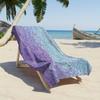 Large Mandala Print Beach Towel- Absorbent Microfiber Quick-Dry, Turquoise Blue,Golden Bohemian Design, Suitable Swimming Pool