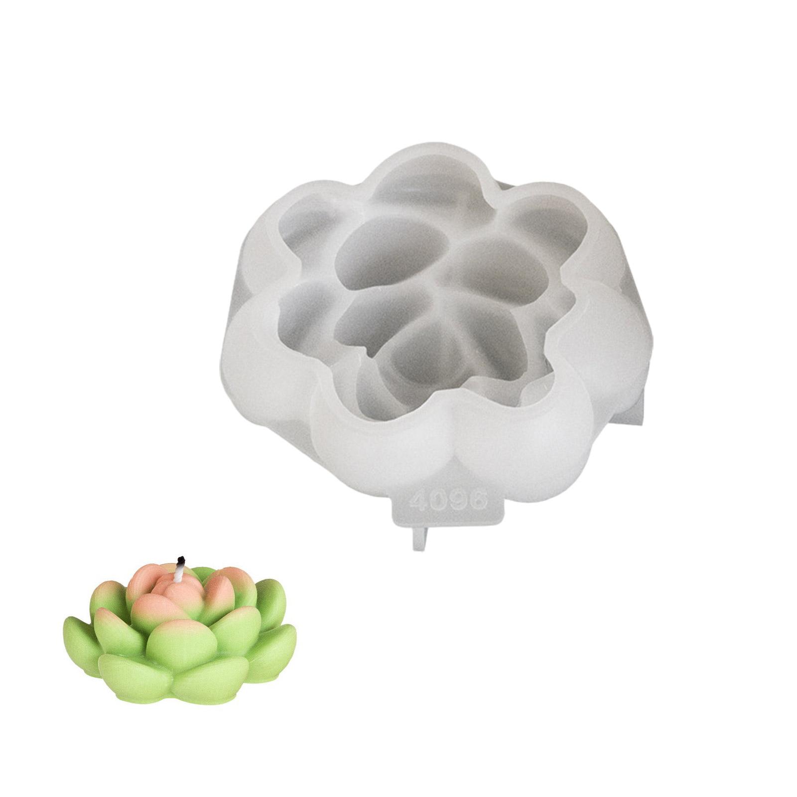 

Гибкая силиконовая форма 3D-формы для свечей в форме цветка, ароматизированные формы для ароматерапии, ручная работа, настольные украшения 2