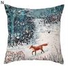 Throw Pillow Cover Xmas Theme Protective Single Side Printing Christmas Party Throw Cushion Cover Holiday Decoration Daily Use