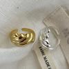 BF Club Silver Color Irregular Water Droplets Cross Gold Rings For Women Female Simple Retro Style Handmade Jewelry