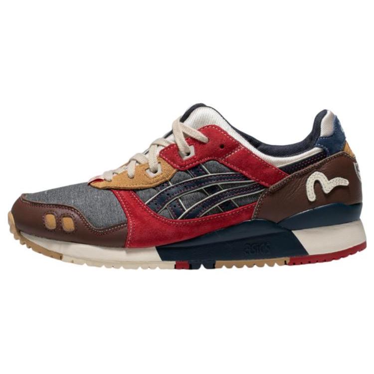 New EVISU X Asics Gel Lyte 3 Red Gray Brown 1203A301-501