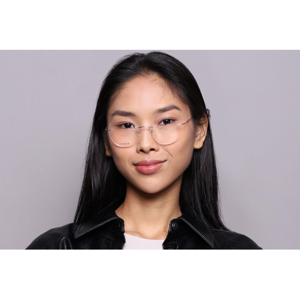 Rimless Oval Shiny Silver SmaRtbuy Collection Hayat Rt 006a C2 Fashion Unisex Eyeglasses