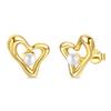 Women's 925 Silver Classic Gold Pearl Inlaid Earrings Elegant Suitable For Engagement Wedding Party Exquisite Jewelry