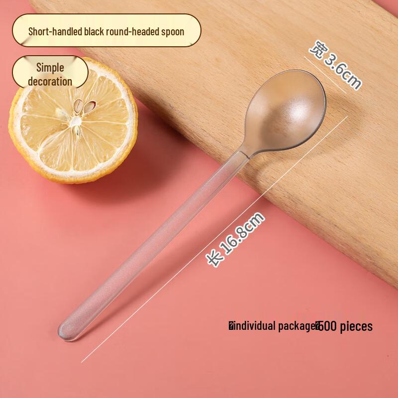 ZISIZ 21cm Disposable Plastic Dessert Spoons